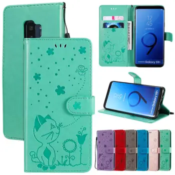 Tegneserie Kat Flip Case Til Xiaomi Mi 10 10 Pro 10 Lite A3 A2 Lite CC9 Pro Mi 9T Pro Note 10 Lille Bi Læder Tegnebog, Mobiltelefon Sag