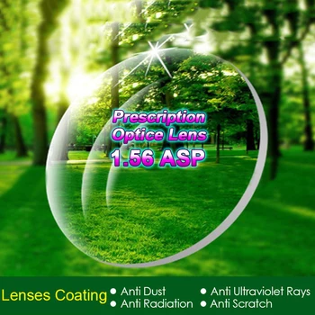Høj Kvalitet, Beskyttelse mod Stråling Indeks 1.56 Klare Optiske Enkelt Syn Linse HM, EMI Asfæriske Anti-UV Recept Linser,2stk
