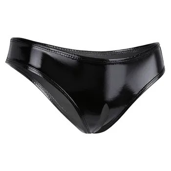 IEFiEL Nye Ankomst Sexede Kvinder Undertøj Wet Look Patent Læder High Cut Mini Trusser, Undertøj til Undertøj Nat