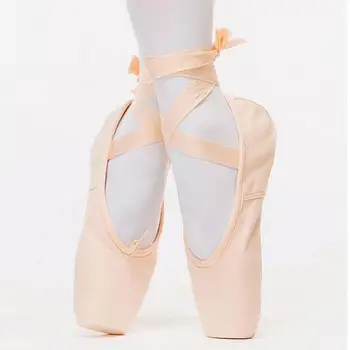 Nye 2017 Piger Satin Professionel Tå Ballet Pointe Dans Sko Med Bånd Ballet Sko Pointe