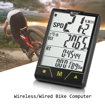 Multifunktionelle Cykel Speedometer Til Cykel Computer Wireless/Wired Baggrundsbelysning, Vandtæt Cykling Kilometertæller Med Kadence Sensor