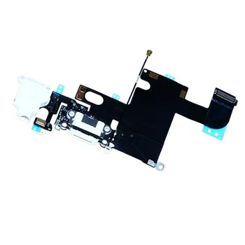 Garanti for, Original Dock Stik til Opladning Port Audio Flex Kabel Til iPhone 6 Plus Hvid Farve
