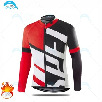 Mænd Trøje Med Lange Ærmer Udendørs Mandlige Tøj Holde Varmen Sportstøj Cykling Kit Mountainbike Tøj