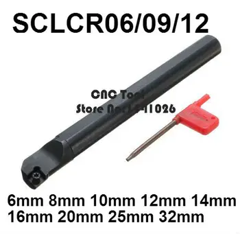 1STK 6mm 8mm 10mm 12mm 14mm 16mm 18mm 20mm 25mm 32mm SCLCR06 SCLCR09 SCLCR12 SCLCL06/09/12 Højre/Venstre Hånd, CNC-Drejning værktøjer