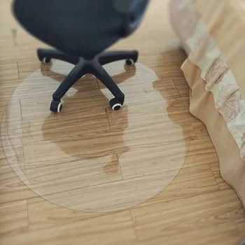 Kreative alfombra PVC-Gulvtæppe Mat Gennemsigtig Tæpper Træ Gulv Beskyttelse område tæpper stol måtter 1,0 mm plast runde tæppe tæppe