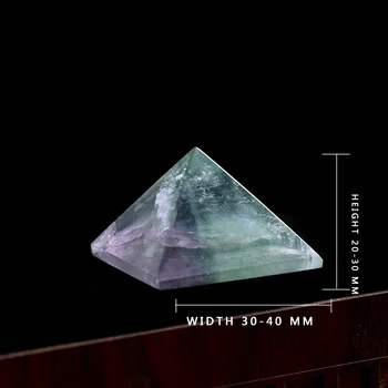 1PC naturlige fluorit krystal pyramide punkt healing krystal natursten mineral gave hjem undersøgelse dekoration gratis fragt