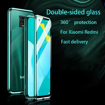 360 Magnetisk Metal Adsorption Tilfældet For Xiaomi Redmi 9 K20 Note 9 9S Pro 8T For Xiaomi 9 10 Note 10 10lite 9 9T Pro PocoF1 Dække