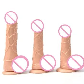 3 størrelsen salg 14.5-19.5 længde Dildo ,Stor Pik til klitoris Realistisk Enorm Dildo, penis sexlegetøj til kvinde Sex-produkter