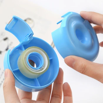 Circular Tape Holder Cutter Trompet Kreativ Farve Tape Lukkeanordning Kreative Adhesiv Tape Dispenser Washi Tape Dispenser