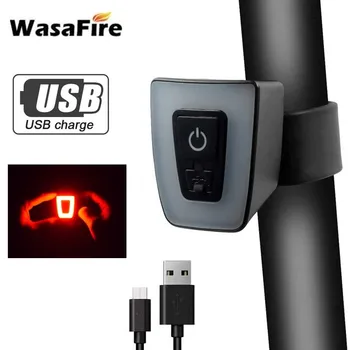 WasaFire Cykel Baglygte USB-Genopladelige Cykel baglygte 5 Tilstande Mini LED-MTB Cykel Hjelm Lampe Cykling Sikkerhed Advarsel Lys