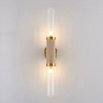 Stue væglampe moderne Spejl Væg Sconce korridor midtergangen Trapper Led Lys, soveværelse med dobbelt seng hoved lange glas væglampe