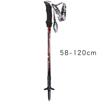 2STK/Masse Trekking Poles Justerbar Højde 55cm-120cm Ultralet Stok til Udendørs Vandreture, Trekking, Klatring, - 1 Par