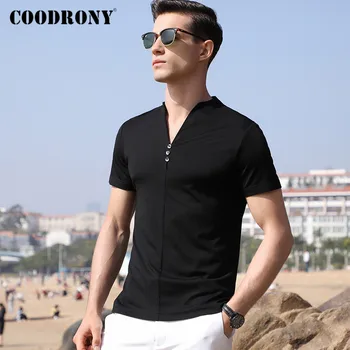 COODRONY Streetwear Mode Henry Krave T-Shirt Mænd Bløde Bomulds-Toppe t-Shirt Homme Forår, Sommer Kort Ærme T-Shirt P5042S