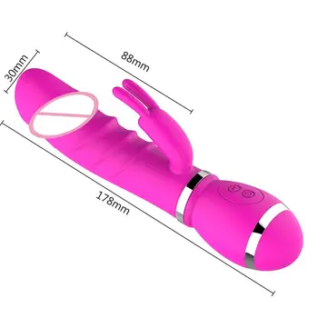 12 Hastigheder Rabbit vibrator G Spot Vibrator Realistisk Dildo Vibratorer Klitoris Stimulator Kvindelige Onani sexlegetøj til Kvinder