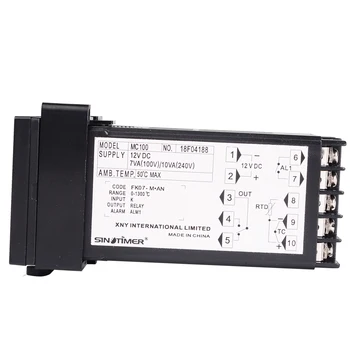 Power 12V DC Digital Intelligent PID Temperatur Regulator Controlleren Termostat Termoelement K sensor PT100 Indgang Relæ Udgang