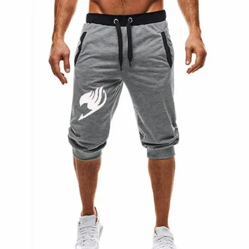 Herre shorts Kalv-Længde Fitness-Bodybuilding Fairy Tail print Casual Joggere træning sportslige korte bukser, Sweatpants Sportstøj