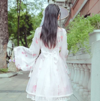 Kawaii pige gotiske Kinesisk stil vintage søde lolita kjole sød broderi udskrivning sløjfeknude victoriansk kjole lolita op loli cos