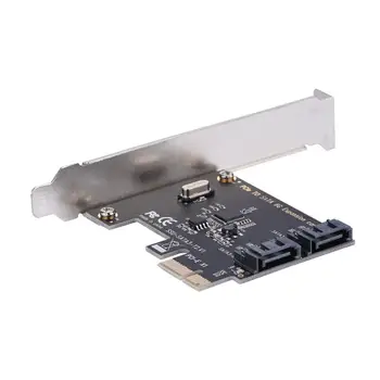 PCI-E PCI-Express SATA 3.0 Udvidelse Kortet med rammen 2-Port SATA III 6 gbps Udvidelse Adapter Plader til Computeren chassis