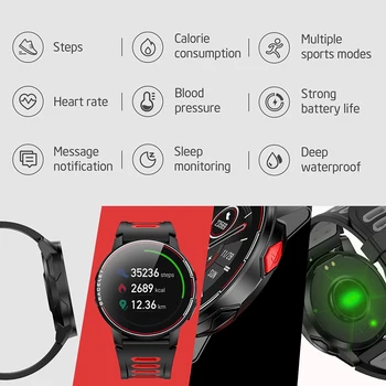 2020 Nye L6 Smart Ur IP68 Vandtæt Sport Mænd Kvinder Bluetooth Smartwatch Fitness Tracker pulsmåler Til Android, IOS
