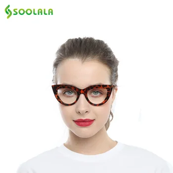 SOOLALA 2 stk Cat Eye Briller til Læsning Kvinder 1.0 1.25 1.75 2.0 2.25 til 4,0 Presbyopi Frame Briller Engros Gafas Presbicia