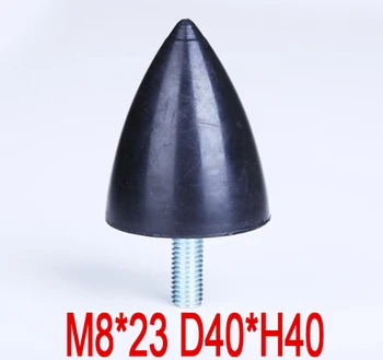 M8 gevind M8*23 D40*H40 VP gummi dæmper vibrationer pyramide gummi støddæmper Tilspidset Kegle crash pad Konisk stød skrue