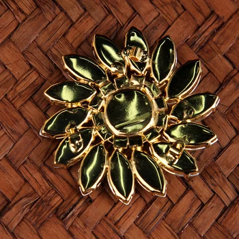 2 stykker på 5 cm Sun Flower Crystal Rhinestones Skaft Knapper Guld Sølv Pels-Knappen for at Sy DIY Håndværk
