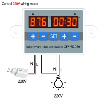 ZFX-W3020 Temperatur Controller-Termostat Kontrol Controller Termoregulator Timer Kontrol Modul 12V/24V/220V 21%off