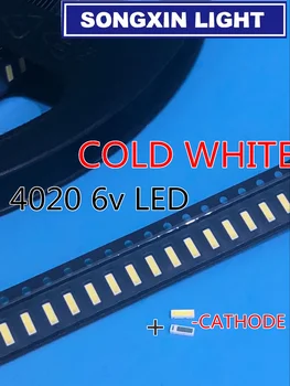 1000pcs 4020 4014 LED-Baggrundsbelysning LED High Power 1W 6V 4020 kold hvid 80LM For TV-Programmet cool hvid