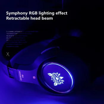 Nye K9 sort dæmon version kat øre gaming hovedtelefoner med mikrofon RGB lysende mobiltelefon, computer støjreduktion headset