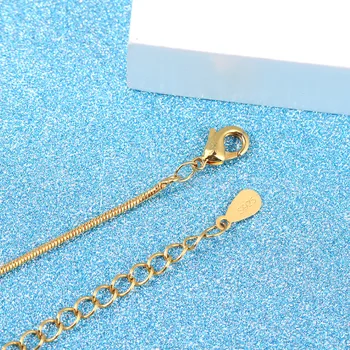 925 sterling sølv mode 24K guld snake chain damer halskæder smykker engros drop shipping billige