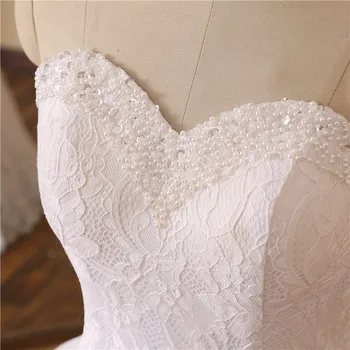 Sweetheart lace flower White Ivory Mode Sexet 2021 brudekjoler for plus size brude maxi størrelse