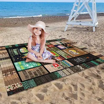 3D printet lejrbål dyne børn voksne varme seng, tæppe til at rejse picnic stranden rejse hjem indretning
