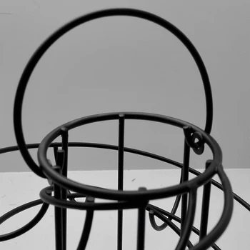 Moderne Spiral Design Metal Fritstående Æg Til Bulter/Dispenser Rack (Sort)