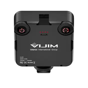 VIJIM Mini Fotografering Video Lys 81 Lysdioder 3000mAh Bærbare Fotografering Lys med Tredobbelt Koldt Sko til DSLR-Kamera, Smartphone