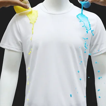 Sport Camping Mænd T-Shirt Stainproof Vandtæt Åndbar Bundmaling Anti-Dirty hurtigtørrende T-shirt kortærmet