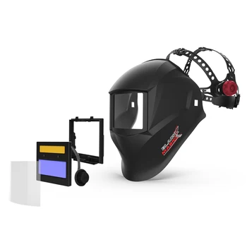 Svejsning maske hjelm med auto mørkere filter (ADF) og på 9 for DIN glas, BlackMask