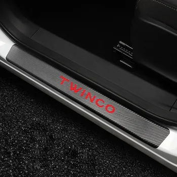 - Bil Klistermærker Til Renault Twingo Antislip Styling Sticker i Høj Kvalitet Døren Scuff Plate Decal Tilbehør til Bilen Interiør 4stk/Sæt