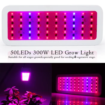 Full Spectrum LED-Grow Light Panel 300W Phytolamp Til Indendørs Planter, Blomster Sætteplante Dyrkning Vokse Telt Komplet kit