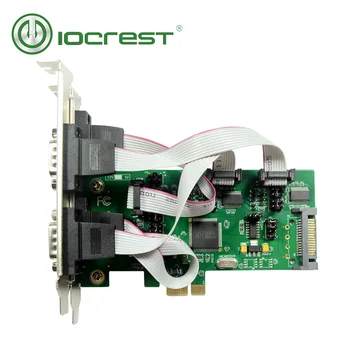IOCREST 4 DB-9 Seriel Rs232-Porte Pcie-Controller-Kort PCI Express med 1 TTL Port WCH384 Chipset