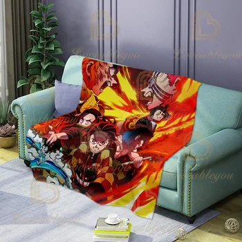 3d-Behagelig Varm Vinter Flannelette Mode Japansk Anime Drenge Print Børn, Voksen Blød Sofa Dækning af Tæpper
