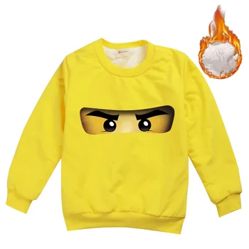 2020 børns vinter tøj Ninjago mønster langærmet sweater Drenge og piger varm bomuld polstret tøj baby sweater