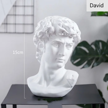 David Skulptur Mini-Portrætter Harpiks Statue for boligindretning Moderne Kunst, Håndværk, Indretning Skitse Skulptur Stue Indretning