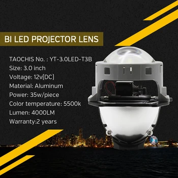 TAOCHIS A3+ A3 ANTAL BI LED-projektorens Linse 50W 4000LM 5500k 3,0 Tommer HELLA 3R High Beam Lave Stråle Bil Lys Opgradere