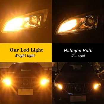 2x fejlfri 1156 P21W BA15S LED BAU15S PY21W Auto Led Lampe Pærer Bil Bagerste blinklys Lys For VW Polo, Golf, Passat Jetta Mk2
