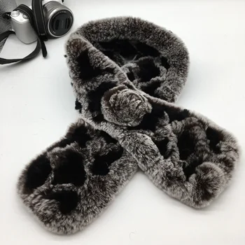 2017 Naturlige pels kintted tørklæde kvinder tørklæder vinter real Rex kaninpels nye ankomst sjal fashionable og varmt salg TU118