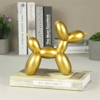 Kreative Harpiks Ballon Dog Statue Moderne Mode Enkelt Skulptur Hjem Dekoration Accessorie Dyr Figur 31