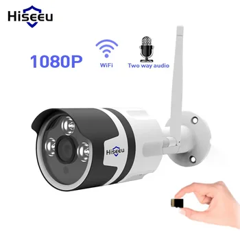Hiseeu Udendørs IP-Kamera Wireless WIFI Hjem Sikkerhed Overvågning Kamera, 1080P 720P Vandtæt CCTV Kamera med To-vejs Lyd