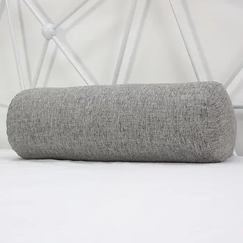 40/45/60cm enkelt linned stof cylindriske pude sofa stribe pude slik pude pude sovesofa talje pude hals pude