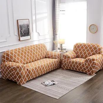 Geometriske Sofa Dække Elastisk Stretch Slipcovers til stuen Lænestol Slipcover Strække Hjørne Sofa Sofa Dækning