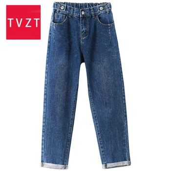 TVZT 2020 Nye Slanke Straight Bukser, Vintage Høj Talje Jeans Elegante Streetwear Kvindelige koreanske Stil Slim Jeans af Høj Kvalitet
